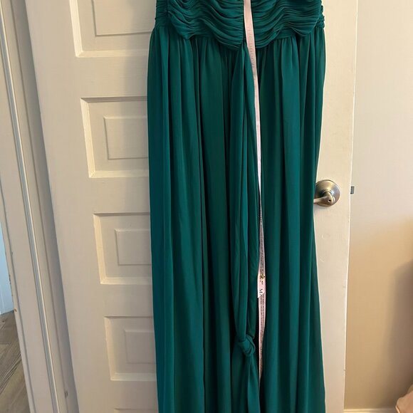 Ruched Sleeveless Tie Jumpsuit-- Ieena by Mac Duggal [US L] - Picture 6 of 7
